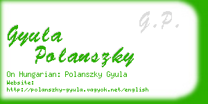 gyula polanszky business card